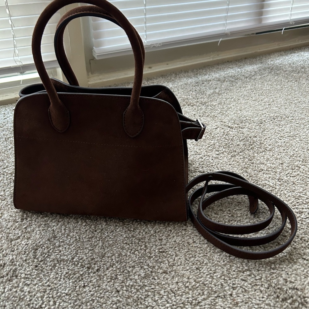 Suede handbag